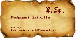 Medgyesi Szibilla névjegykártya